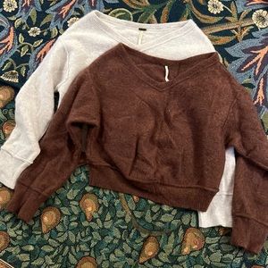 2 Free People Cashmere sweaters size S (fits cropped/or size XS)